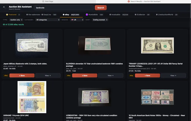 Auction Search  screenshot 3