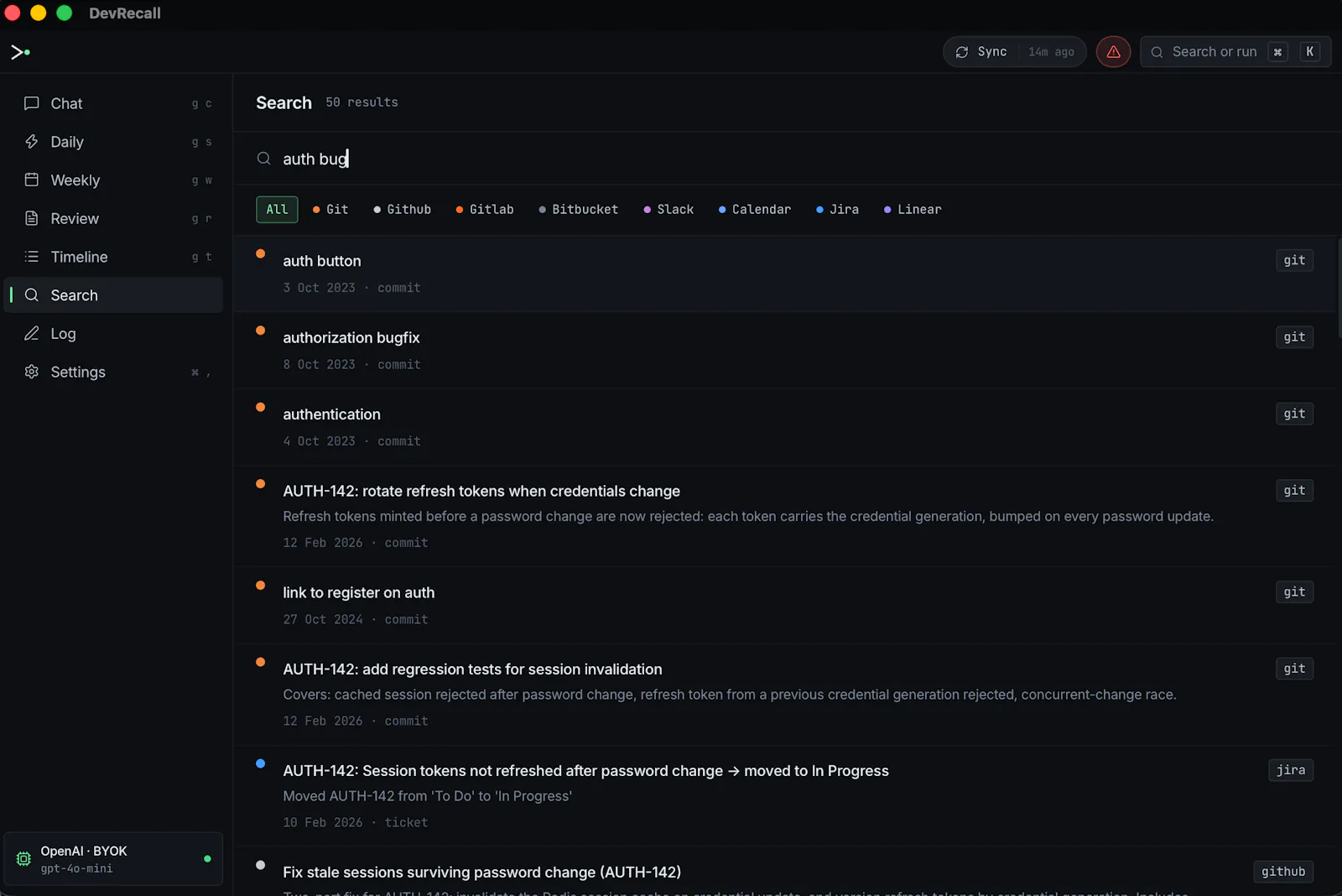 DevRecall screenshot 3