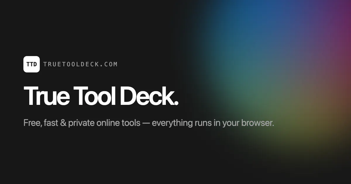 True Tool Deck gallery image