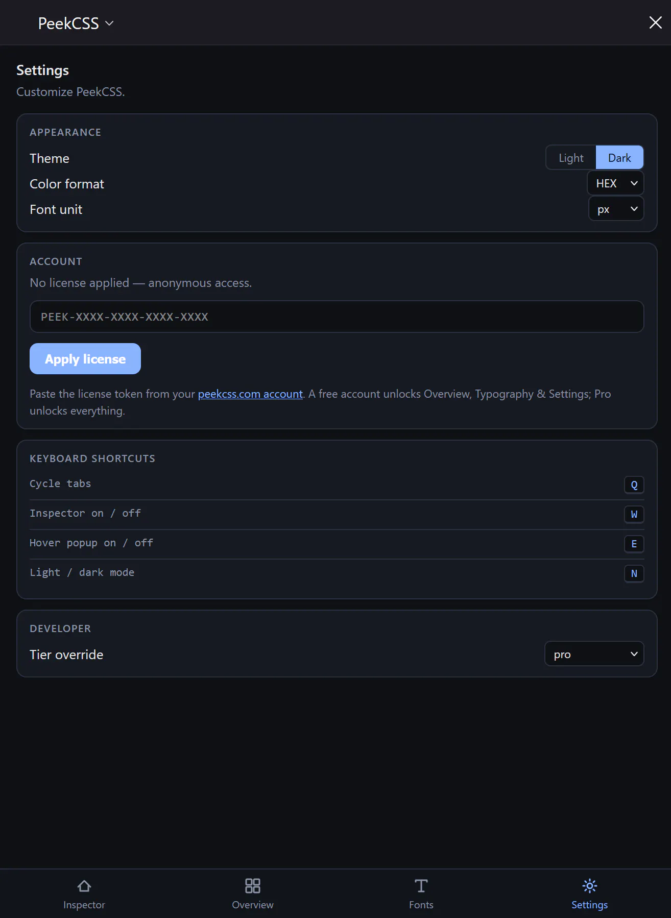 PeekCSS screenshot 5