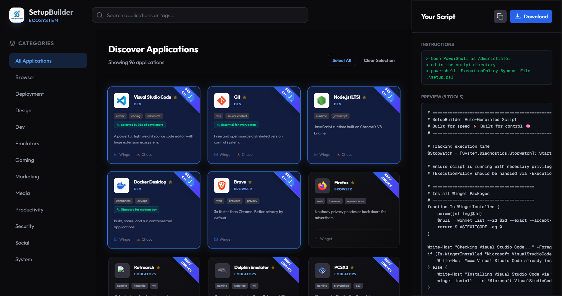 SetupBuilder gallery image
