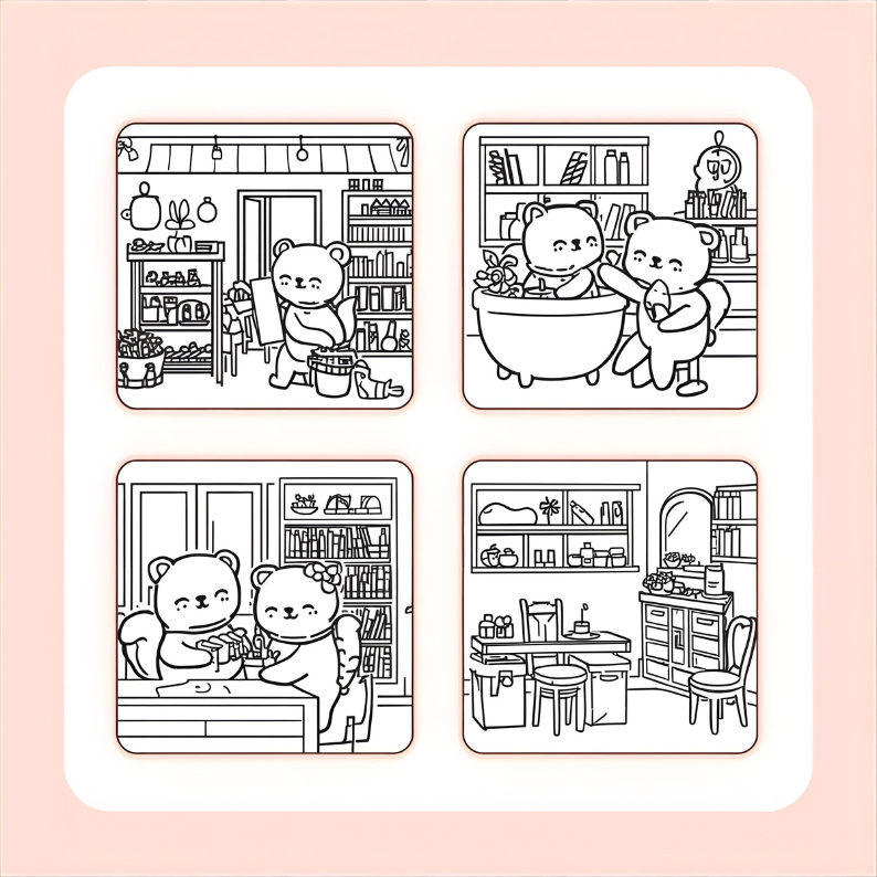 Cozy Friends Coloring Book for Kids  - Screenshot 4 showing product features and functionality