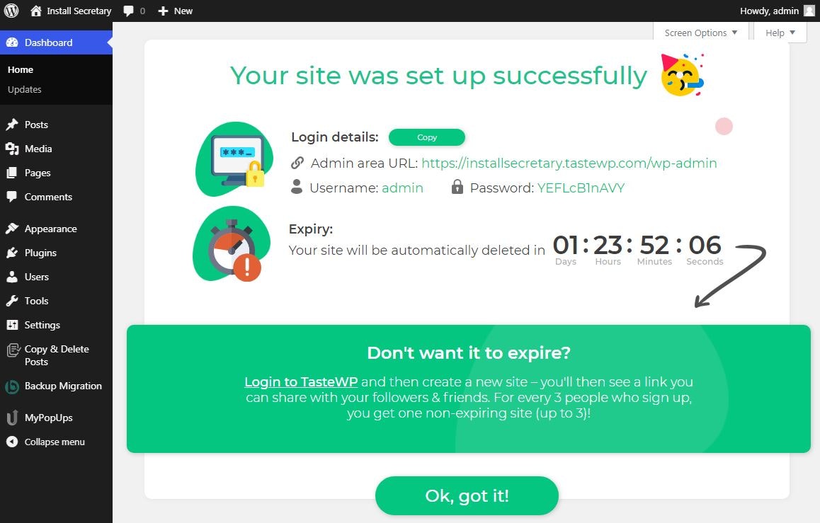 TasteWP gallery image