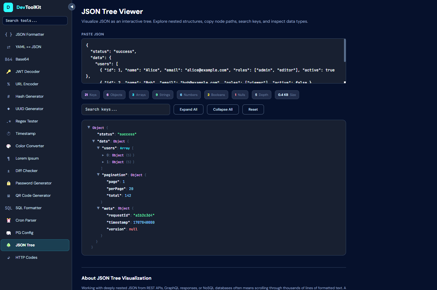DevToolKit - Screenshot 2 showing product features and functionality