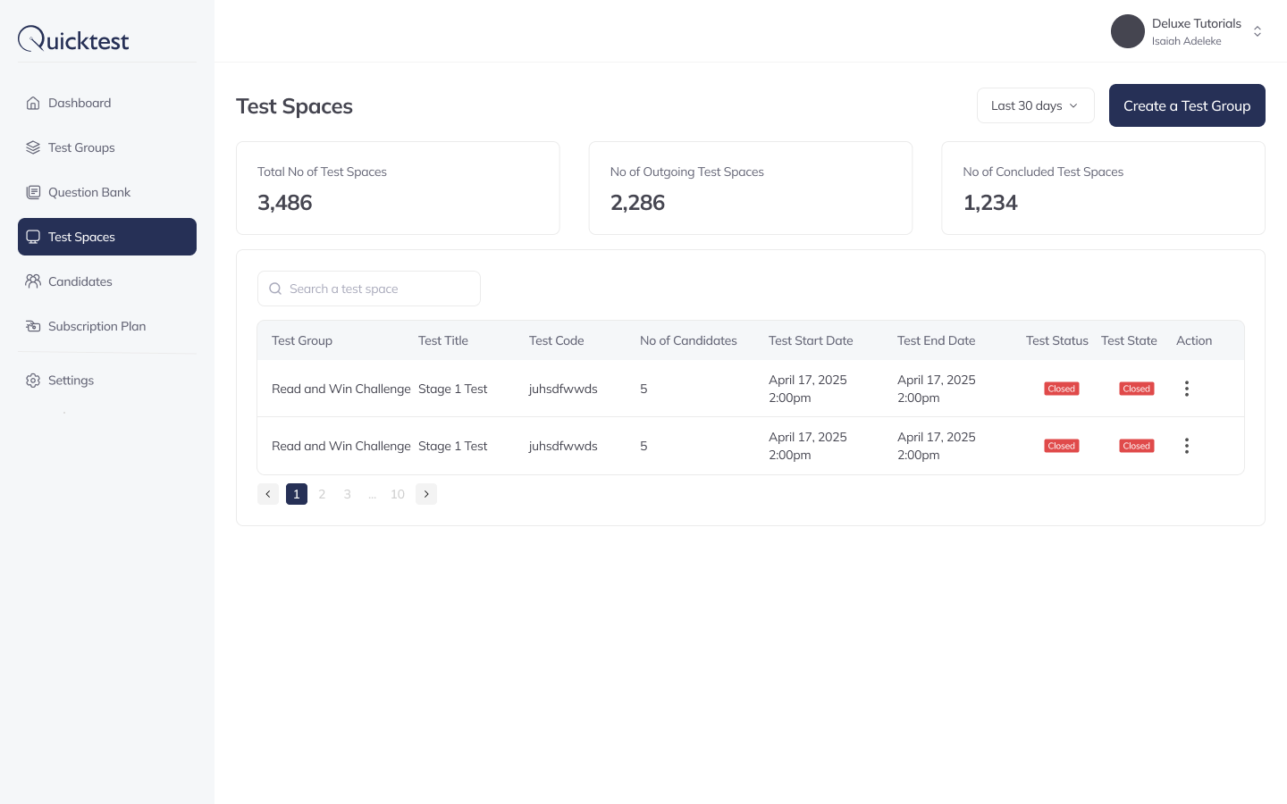 QuickTest gallery image