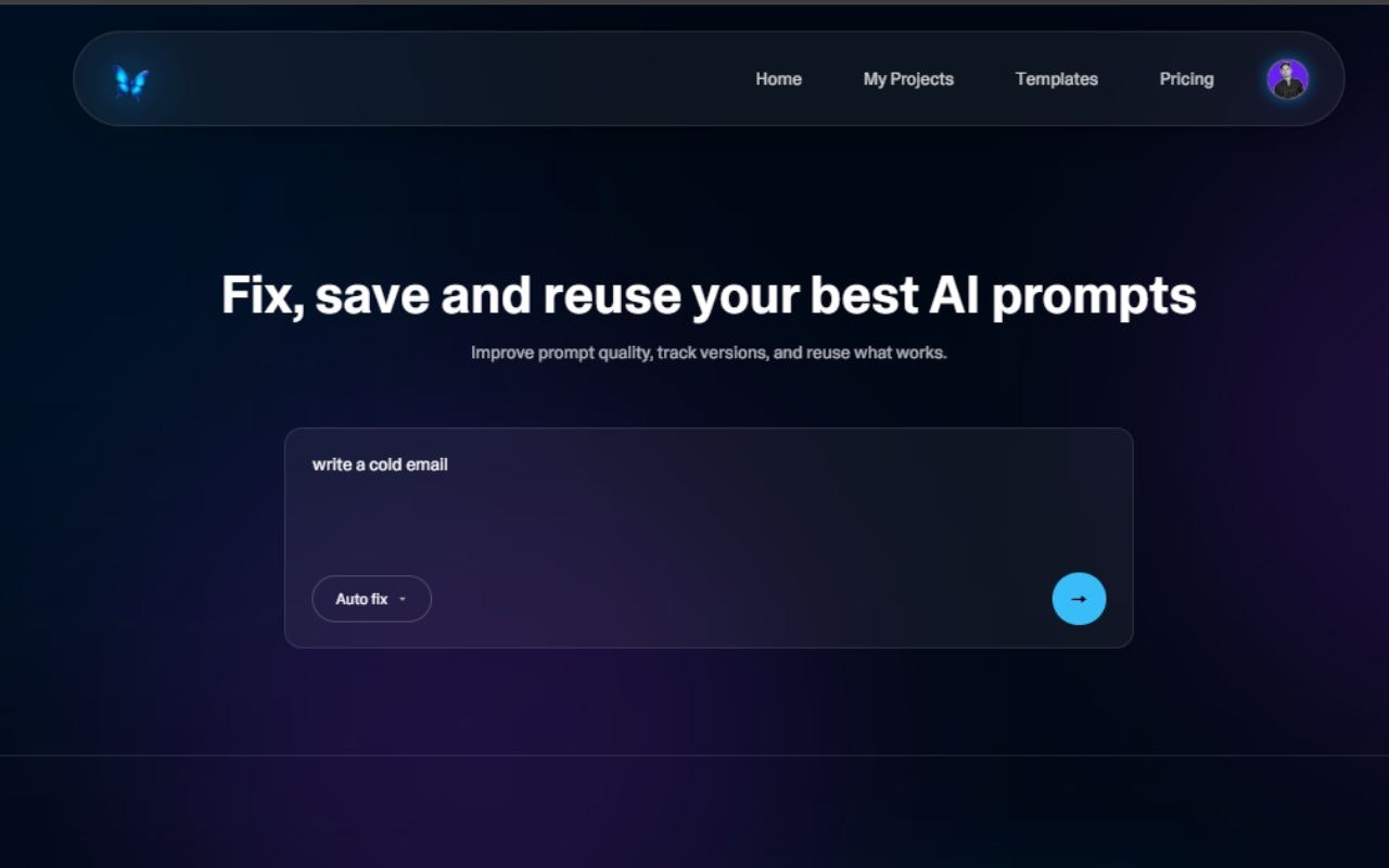 PromptMagic - Main product screenshot demonstrating key features and user interface