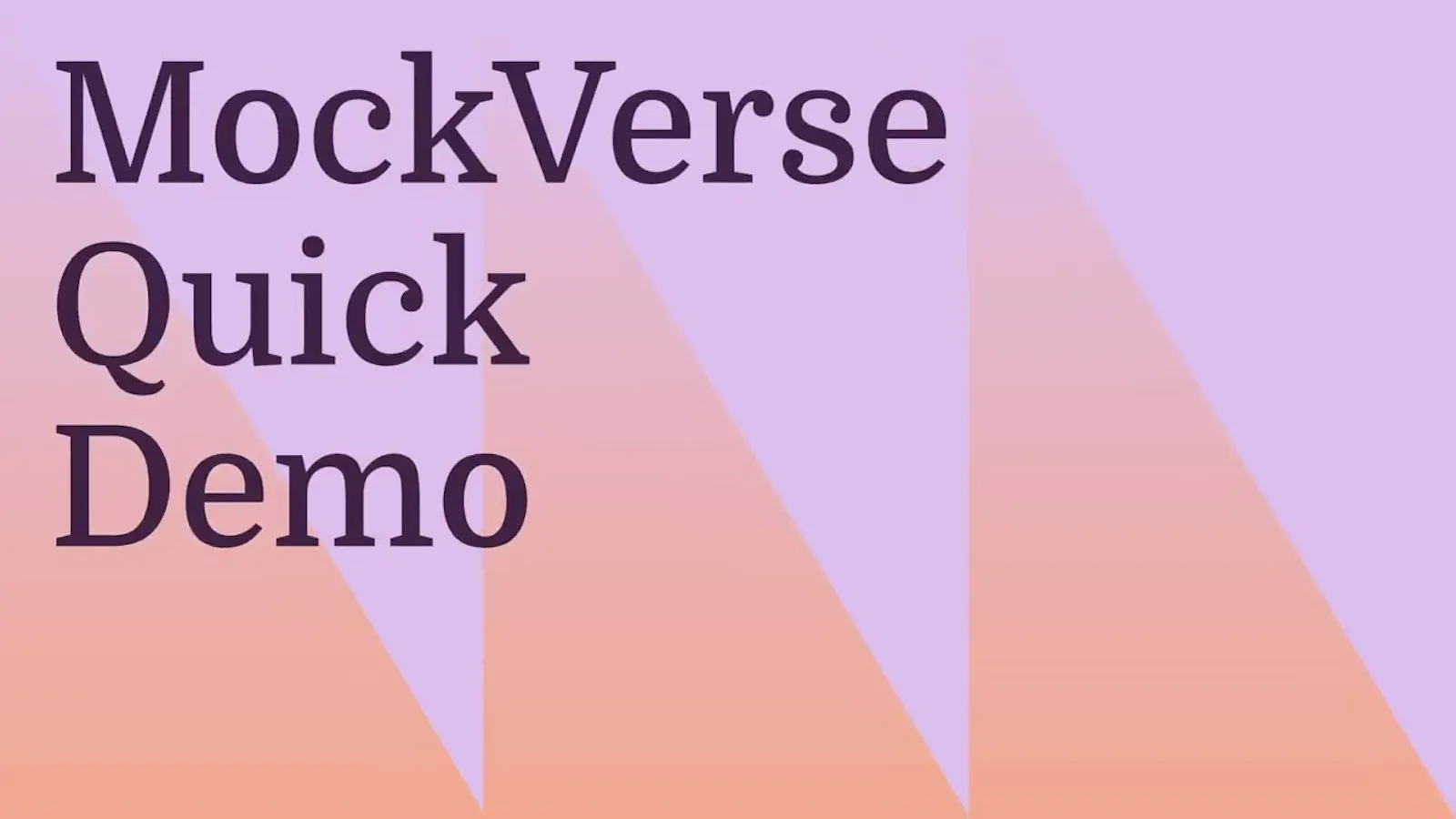MockVerse screenshot 1 (video preview)