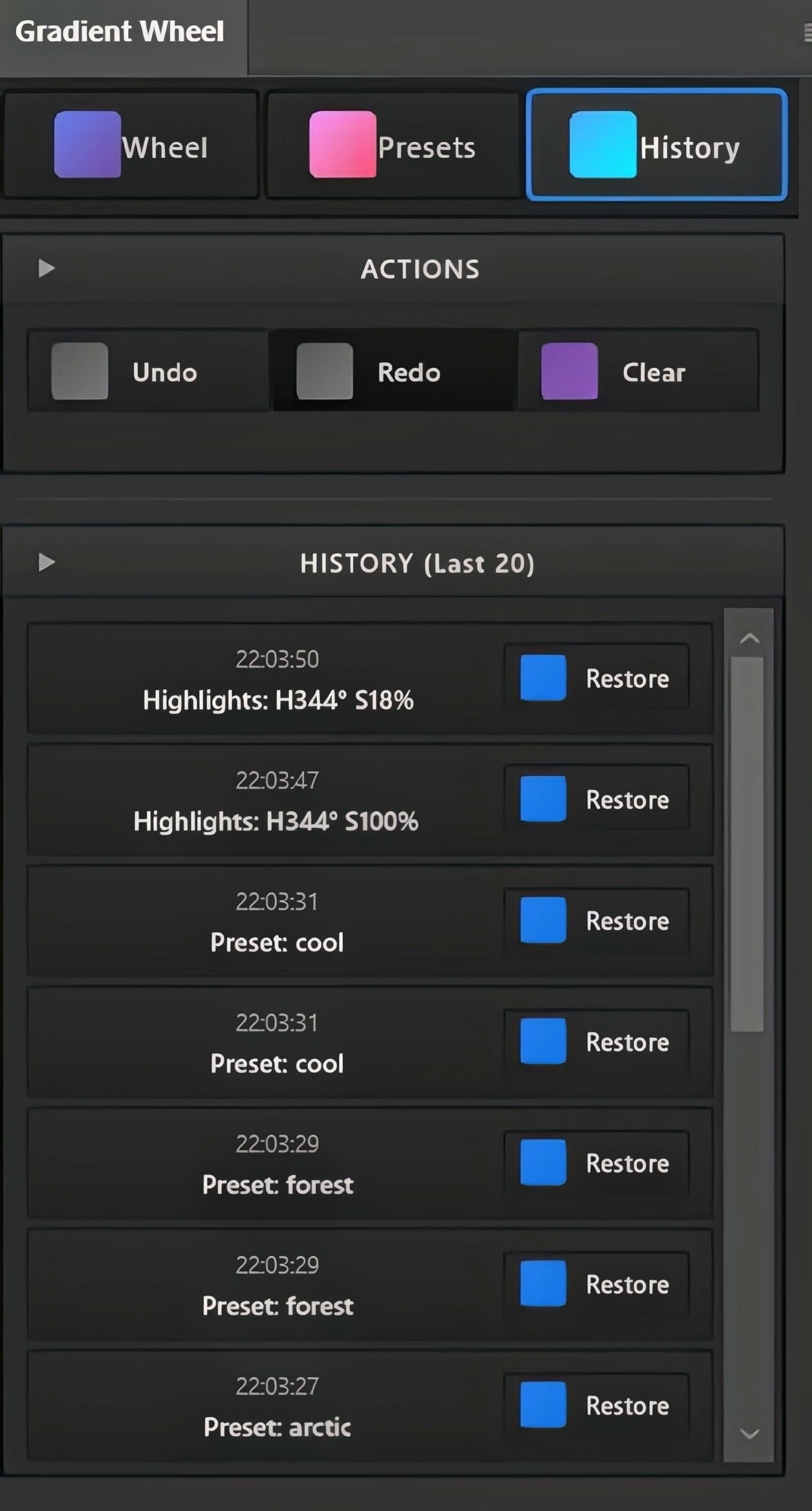 Gradient Wheel - Screenshot 5 showing product features and functionality