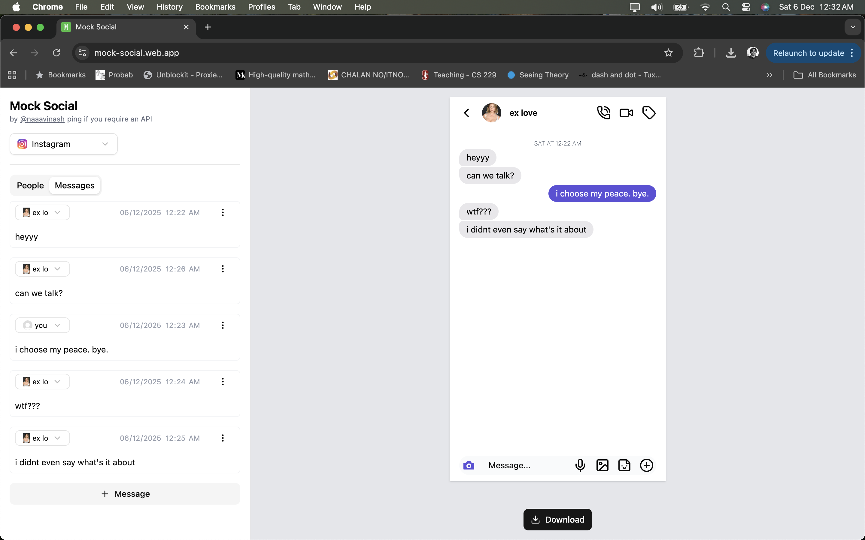 Mock Social - Screenshot 3 showing product features and functionality