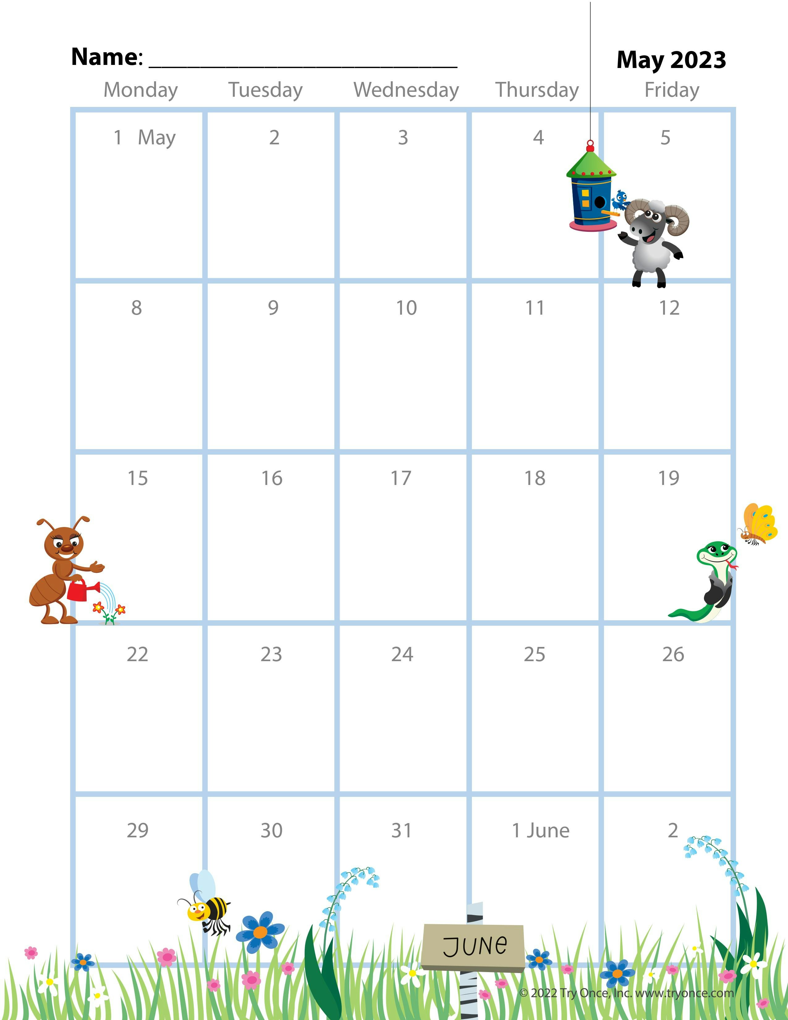Klassenzimmerkalender - Druckbare monatliche Kalender für Grundschullehrer Medien 4