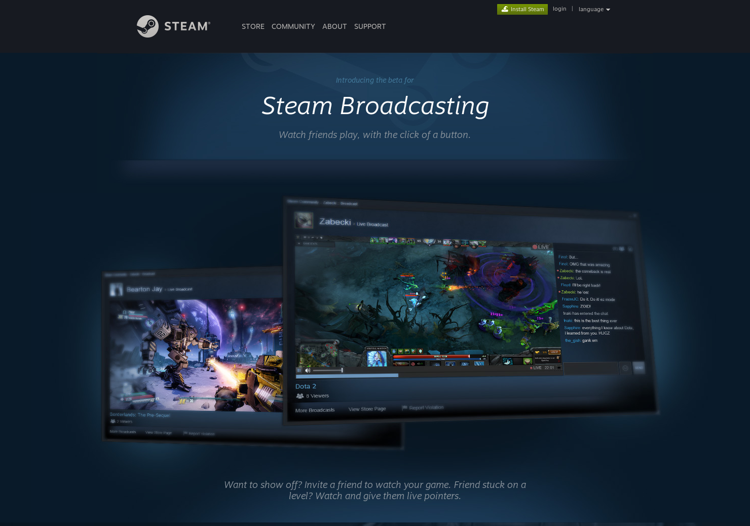 Steam Broadcasting