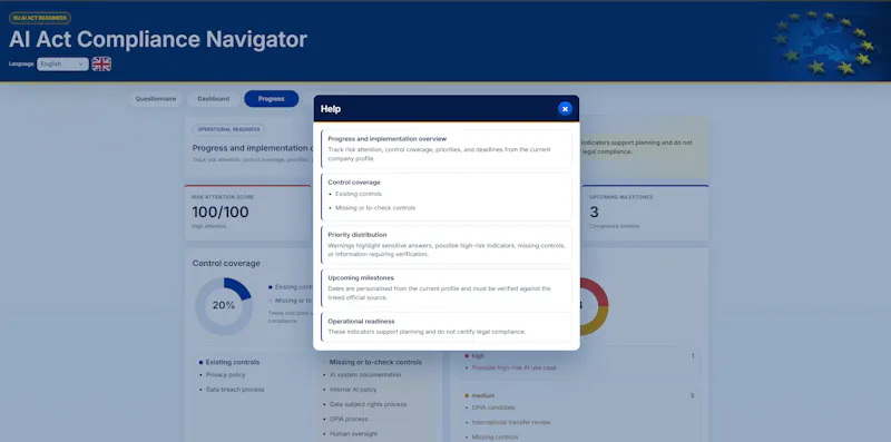 AI Act Compliance Navigator screenshot 7