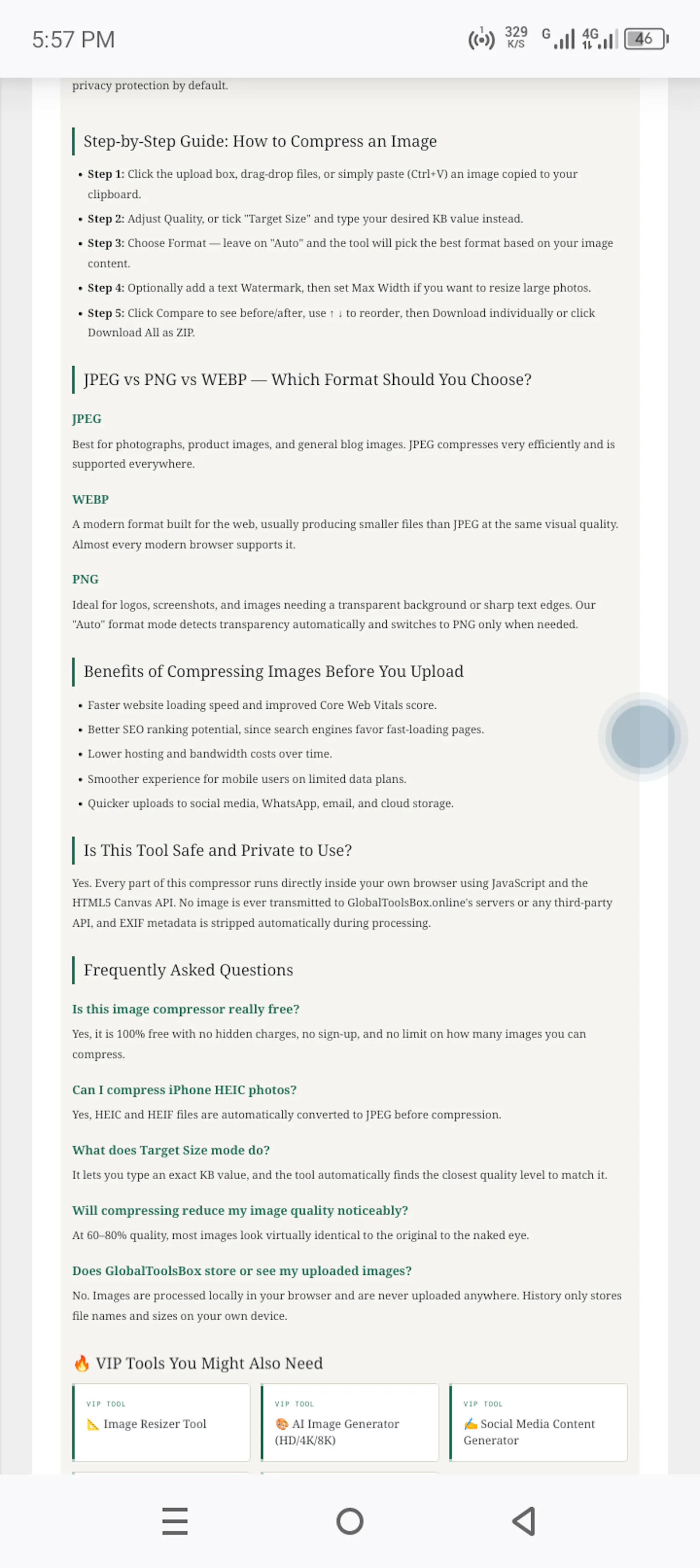 Free Online Image Compressor screenshot 3