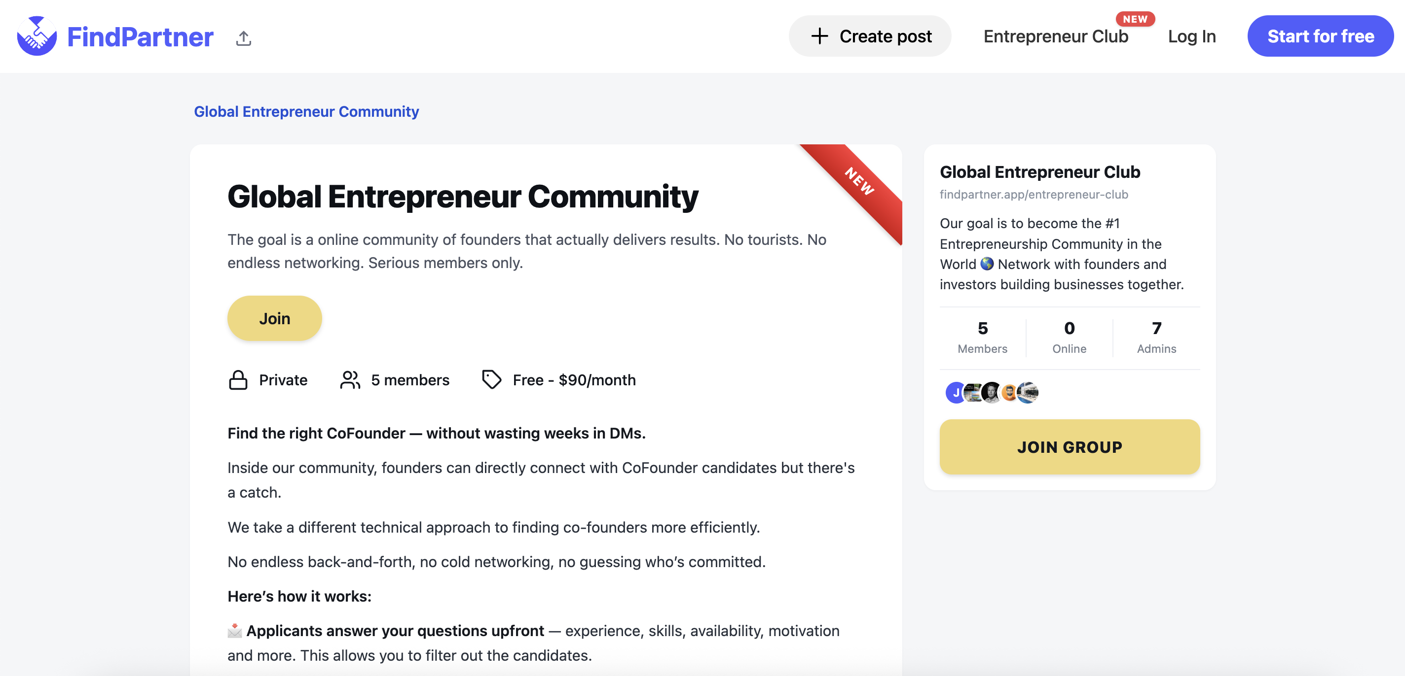 Find Cofounder Online - FindPartner.App gallery image