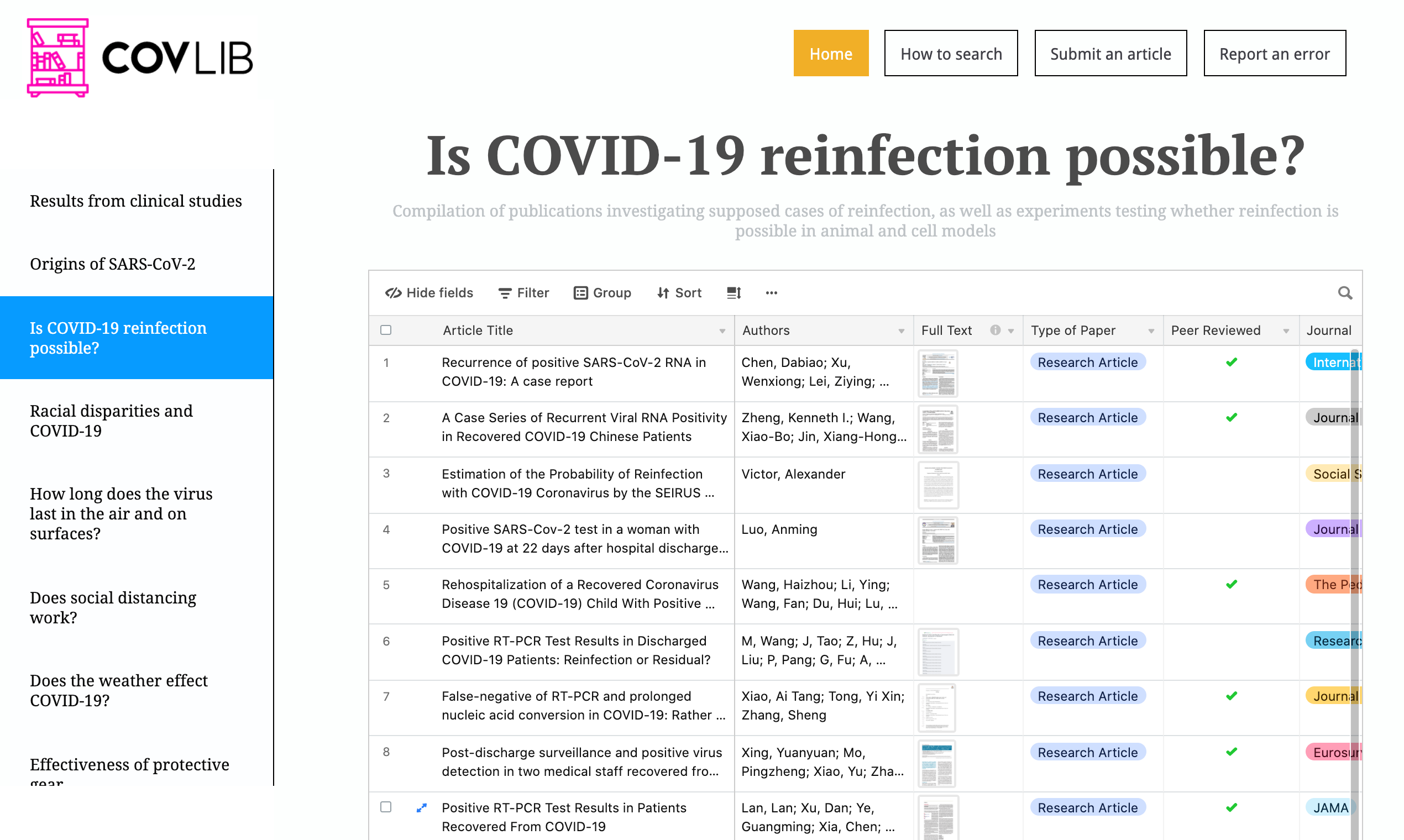 CovLib - COVID-19 Facts, Not Opinions gallery image