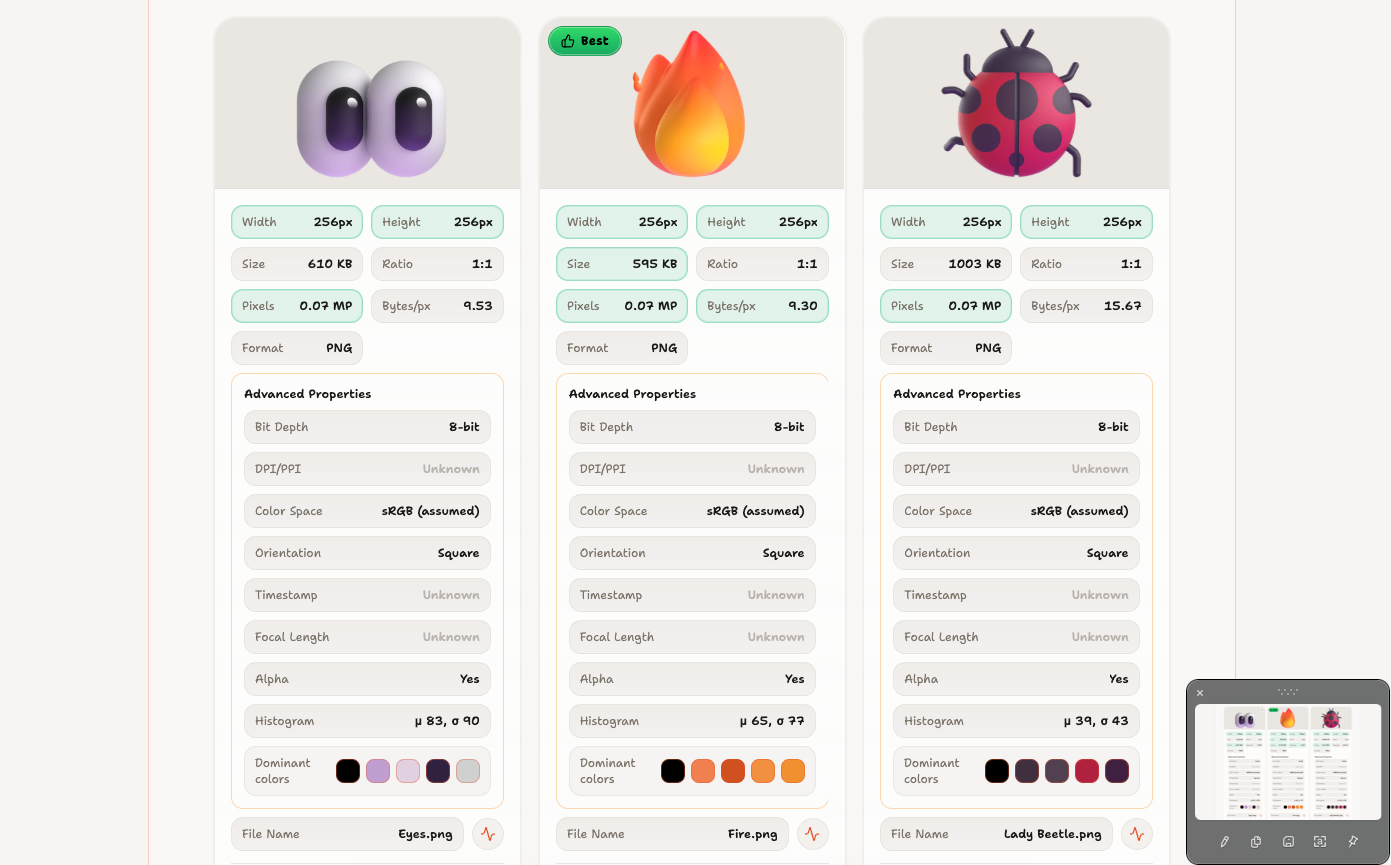 PicPeek — image comparison tool gallery image