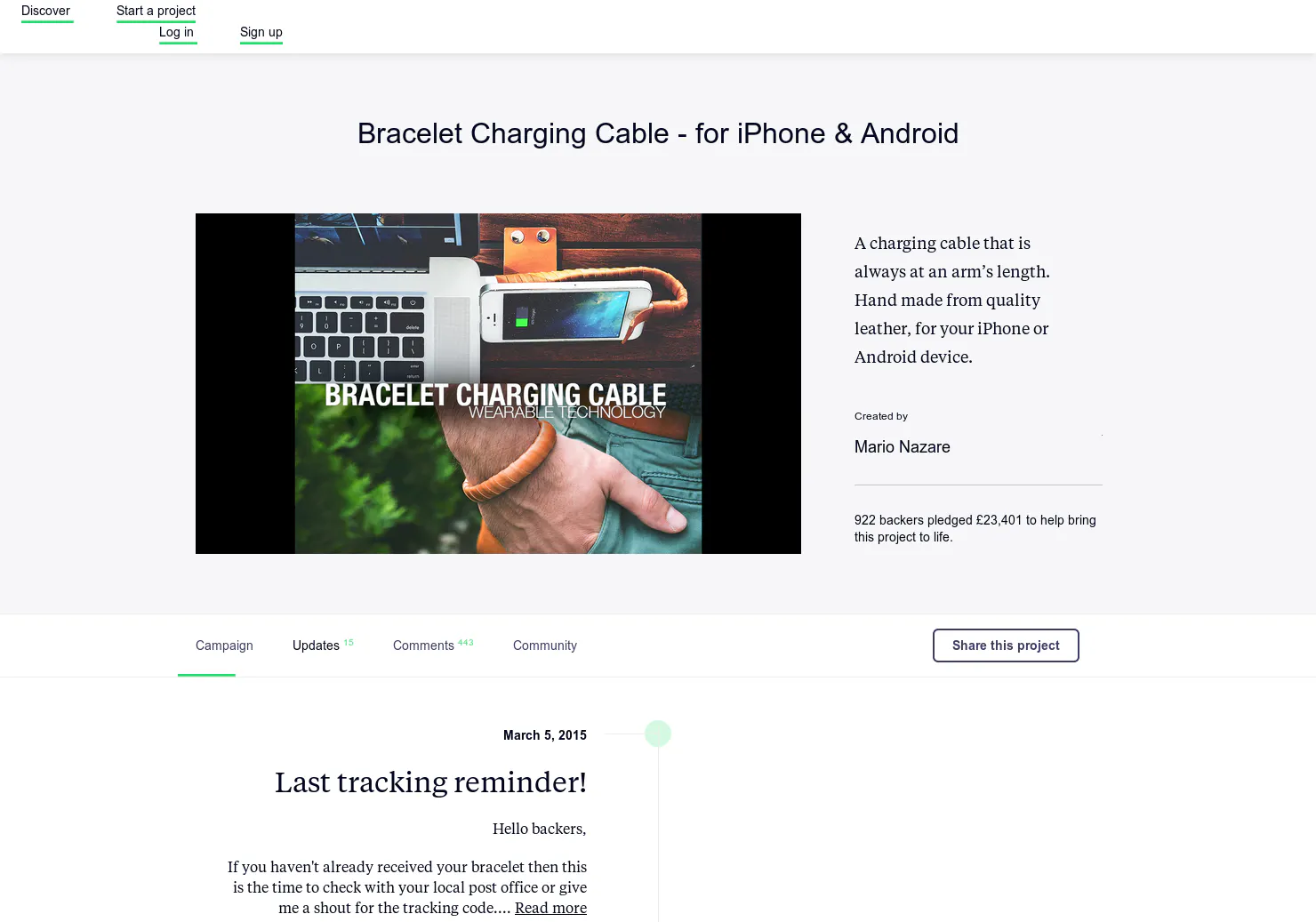 Bracelet Charging Cable