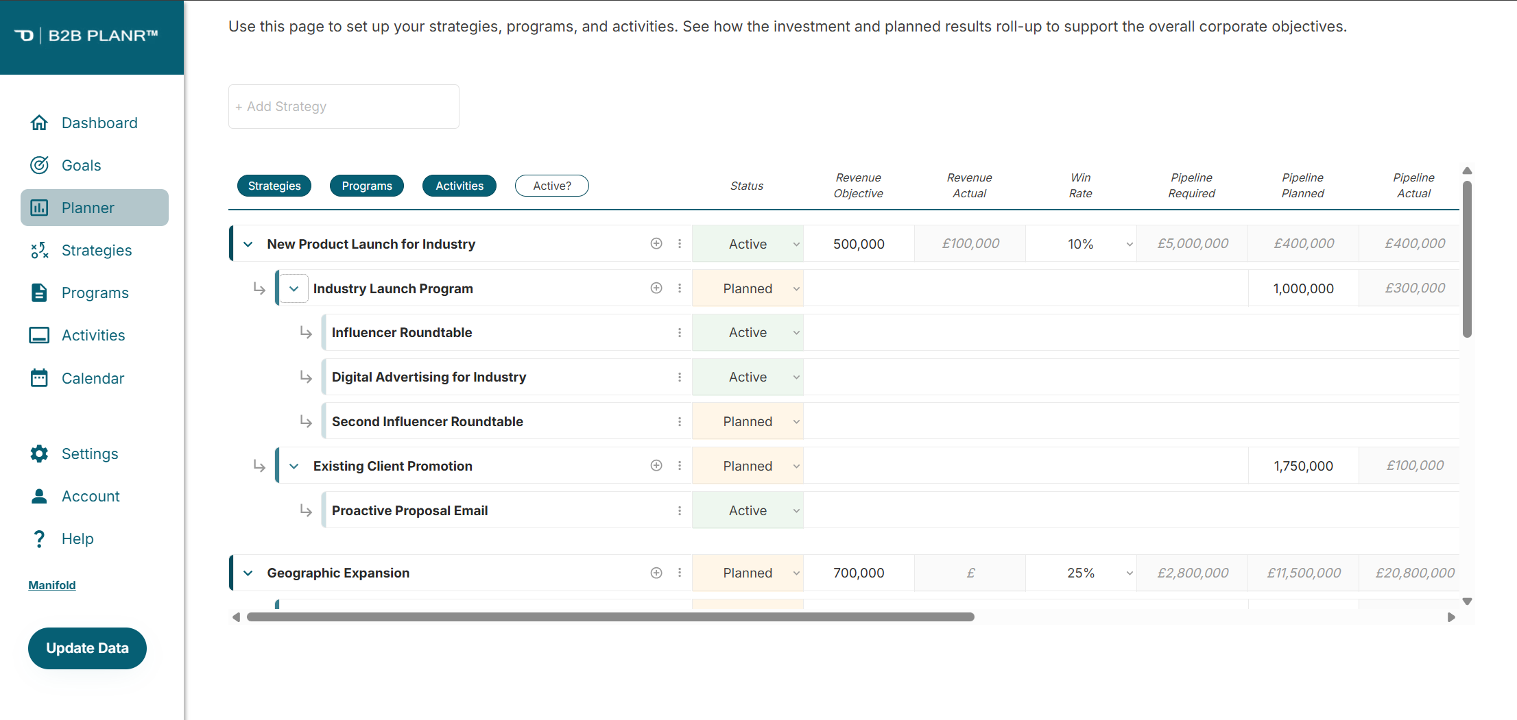 B2B Planr - Plan & track B2B marketing activities, budgets, and results media 3