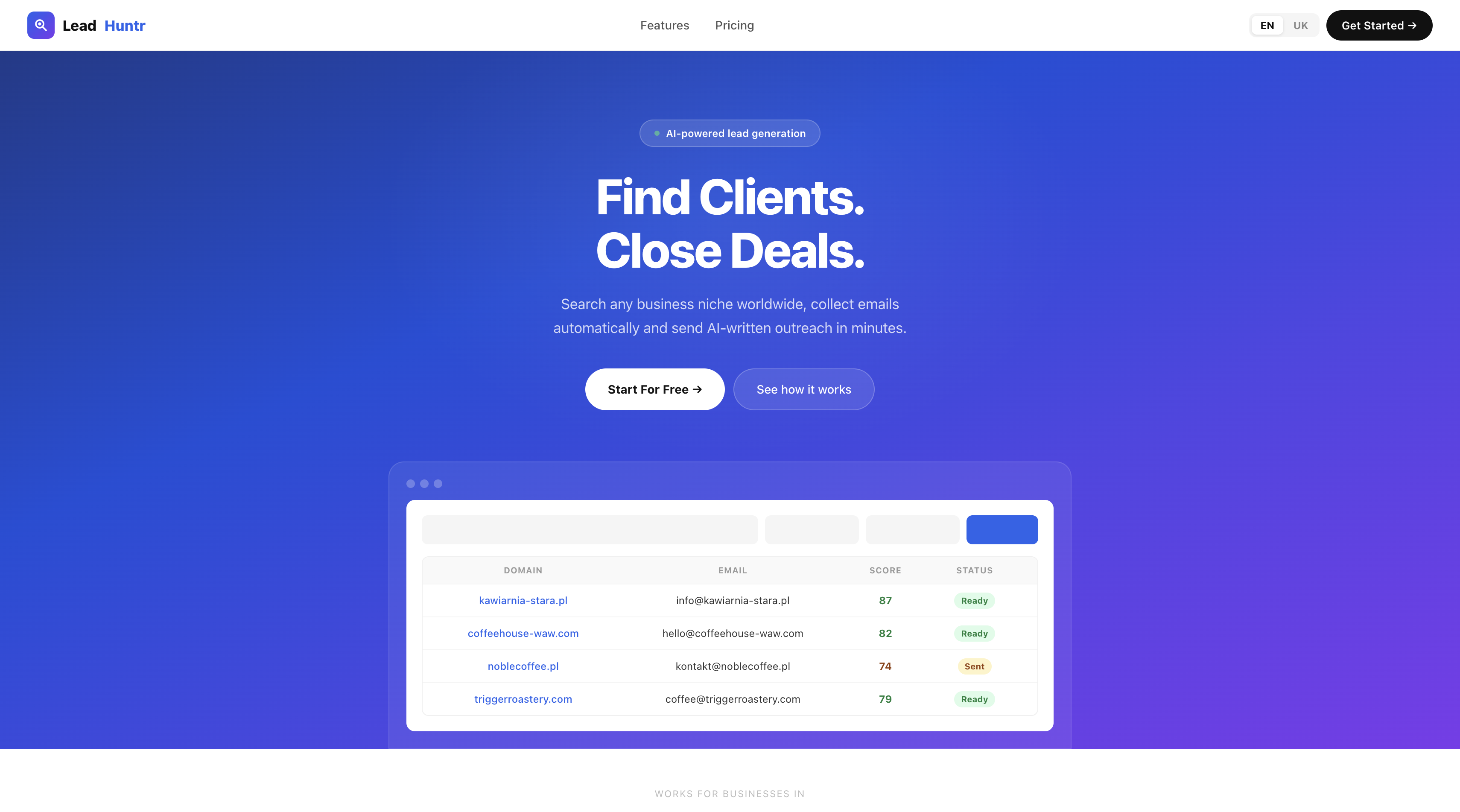 LeadHuntr — App gallery image
