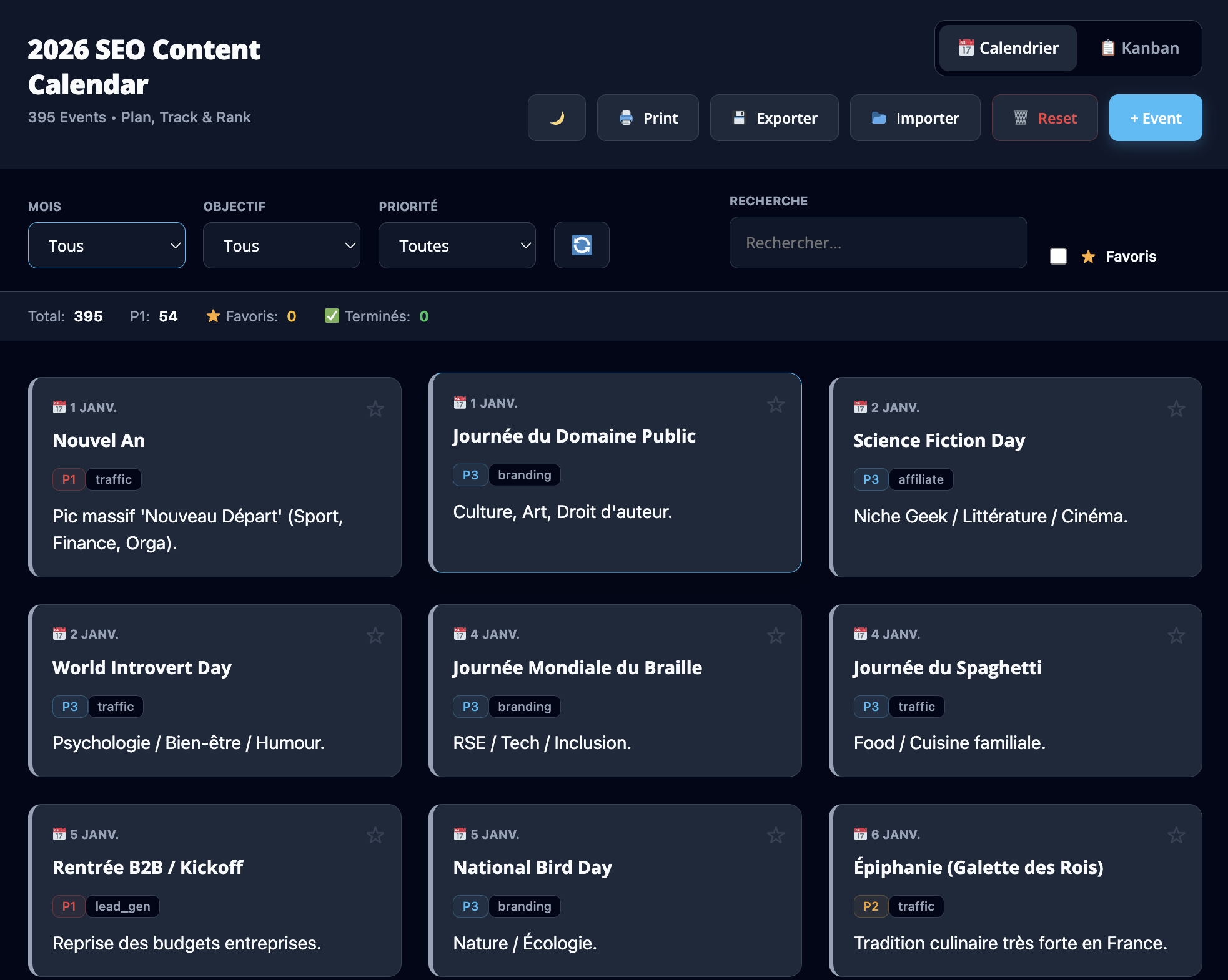 SEO Content Calendar 2026 gallery image