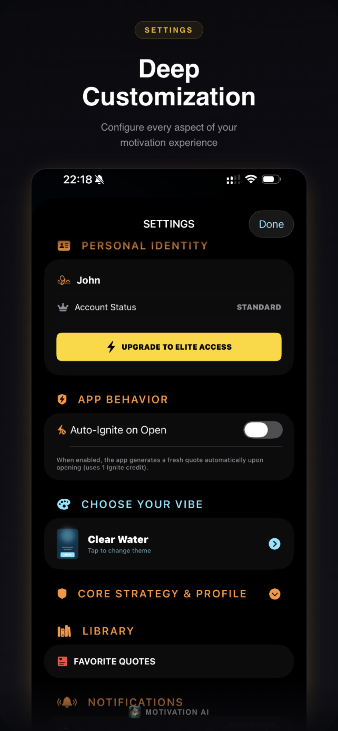 Motivation AI - Screenshot 5 showing product features and functionality