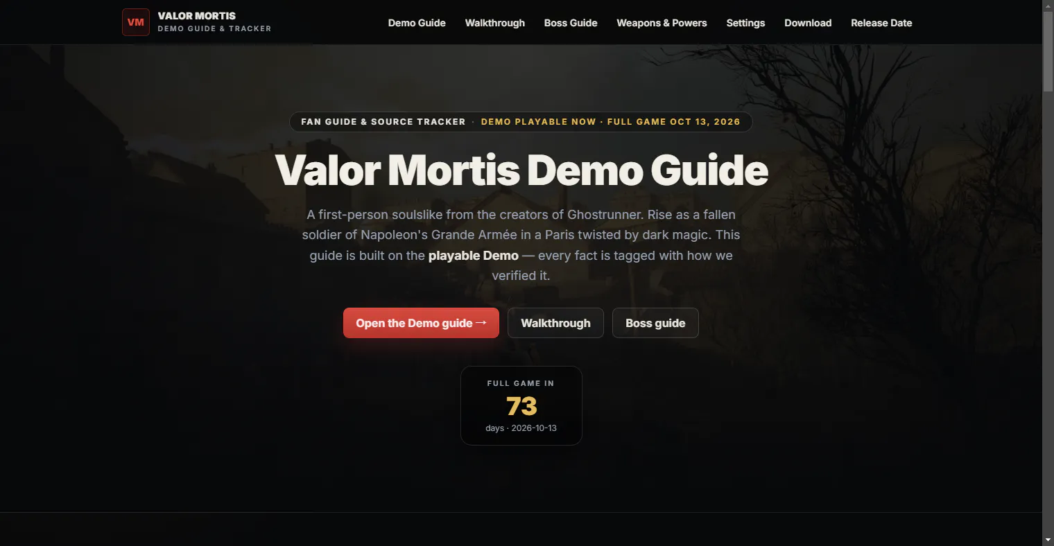 Valor Mortis Demo Guide gallery image