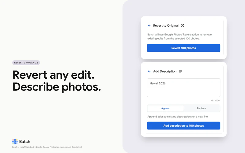 Batch for Google Photos screenshot 5