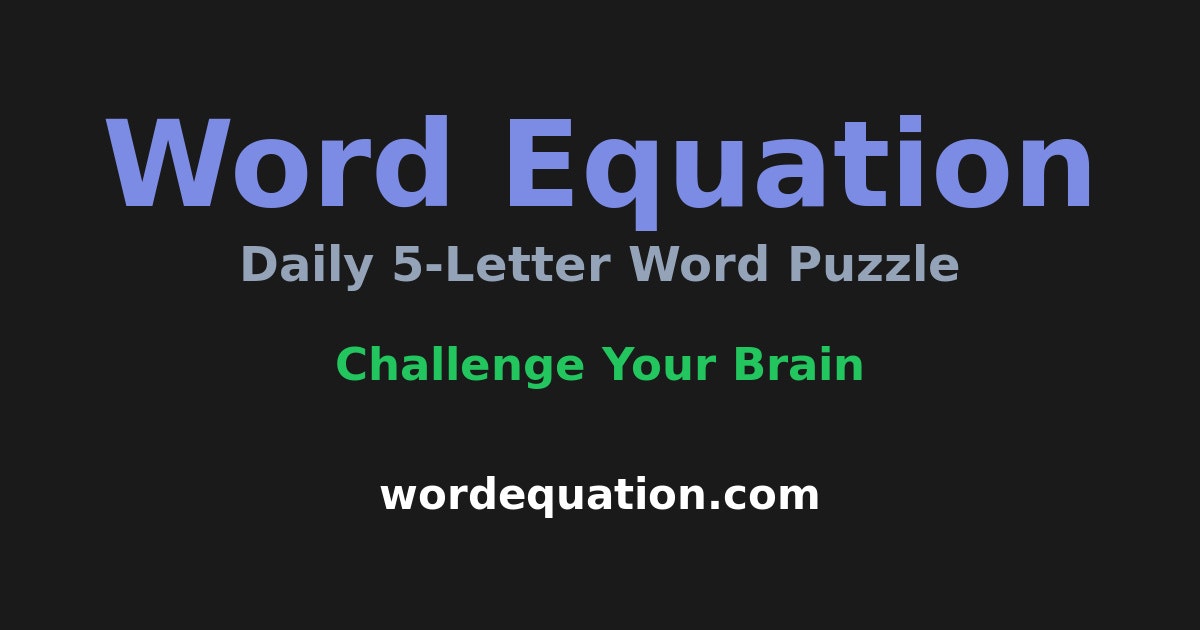 Word Equation gallery image