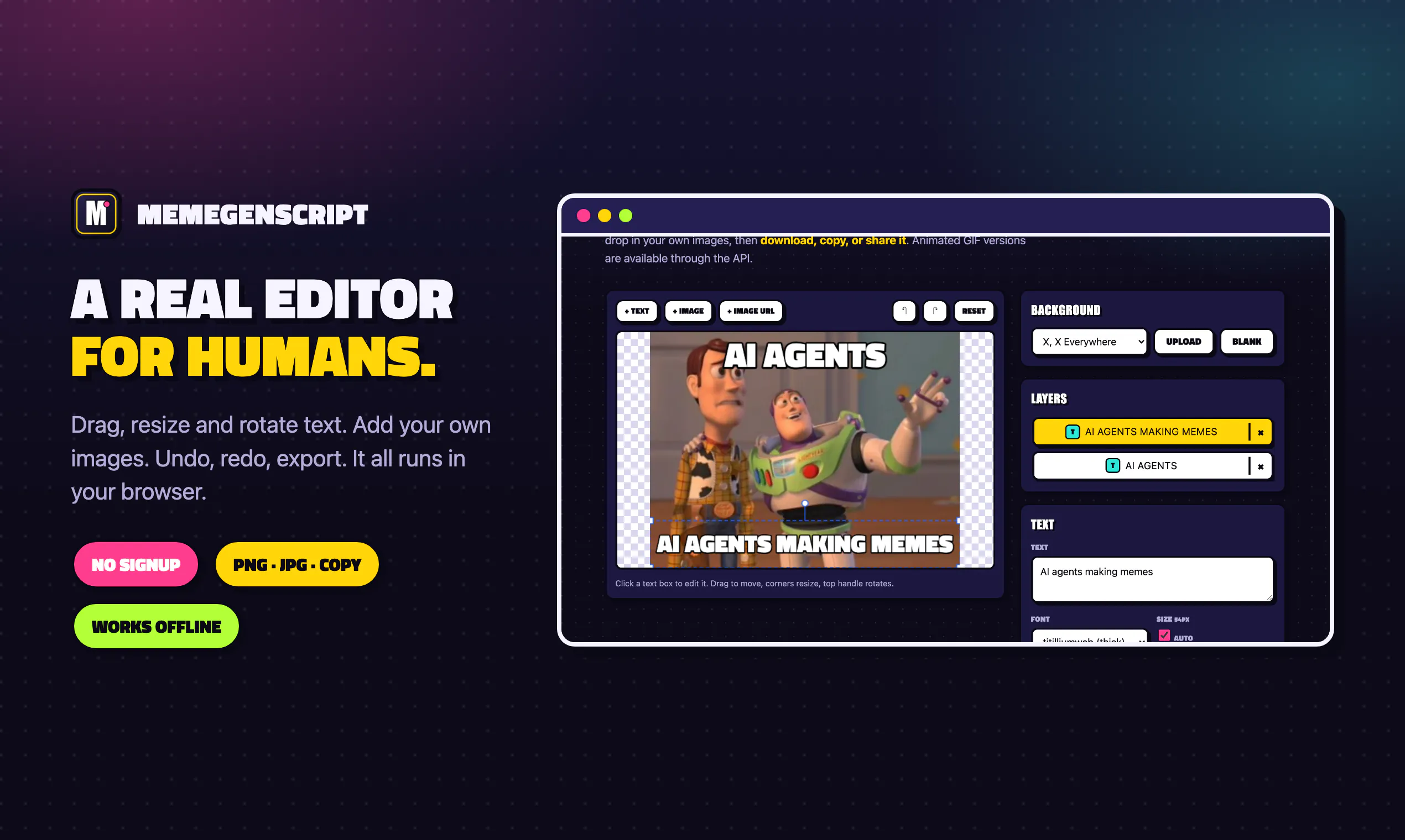 Memegenscript 截图 3