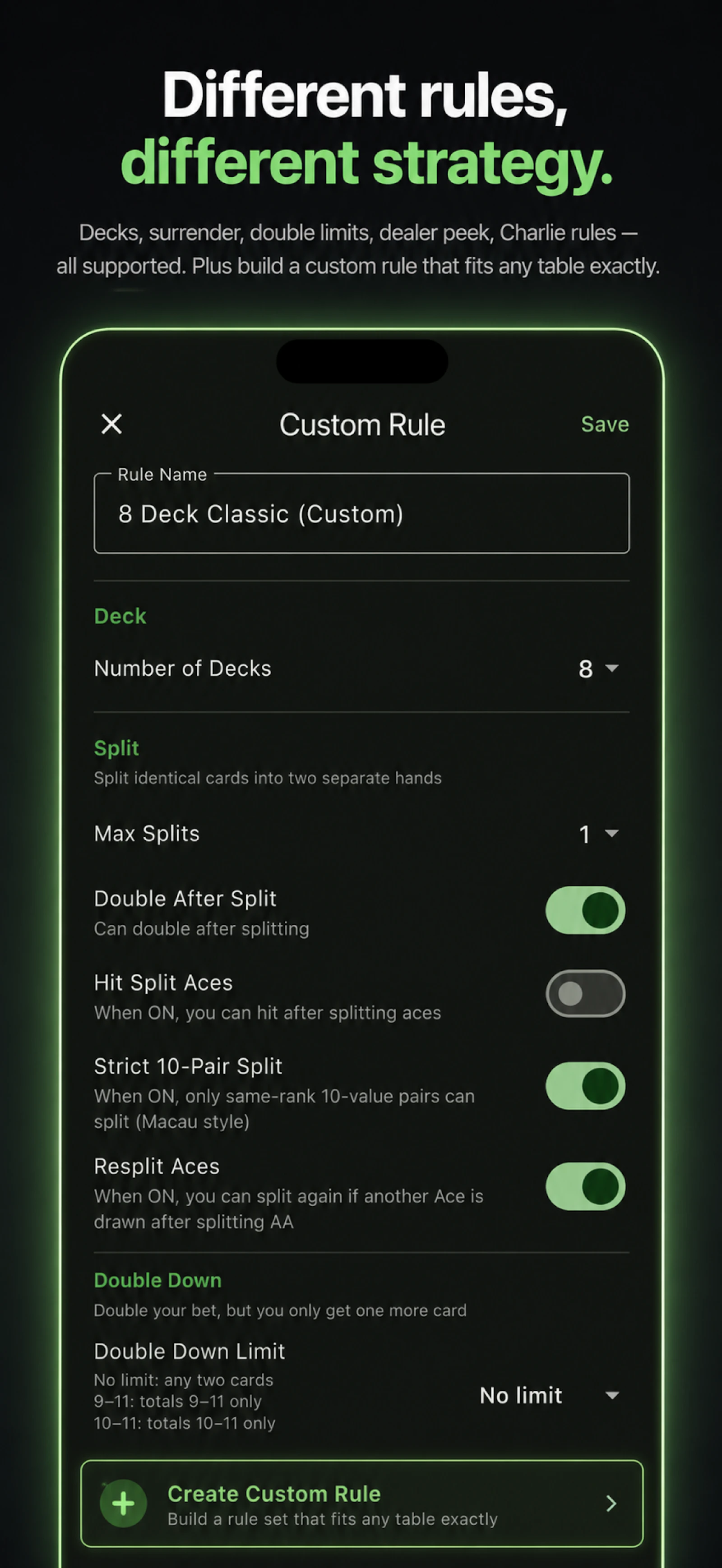 Blackjack Counting Calculator screenshot 3