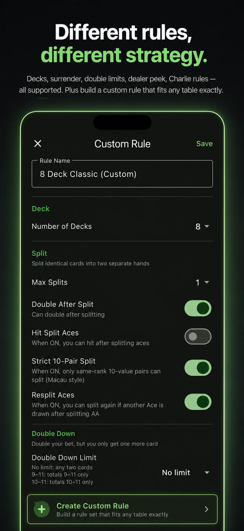 Blackjack Counting Calculator screenshot 3