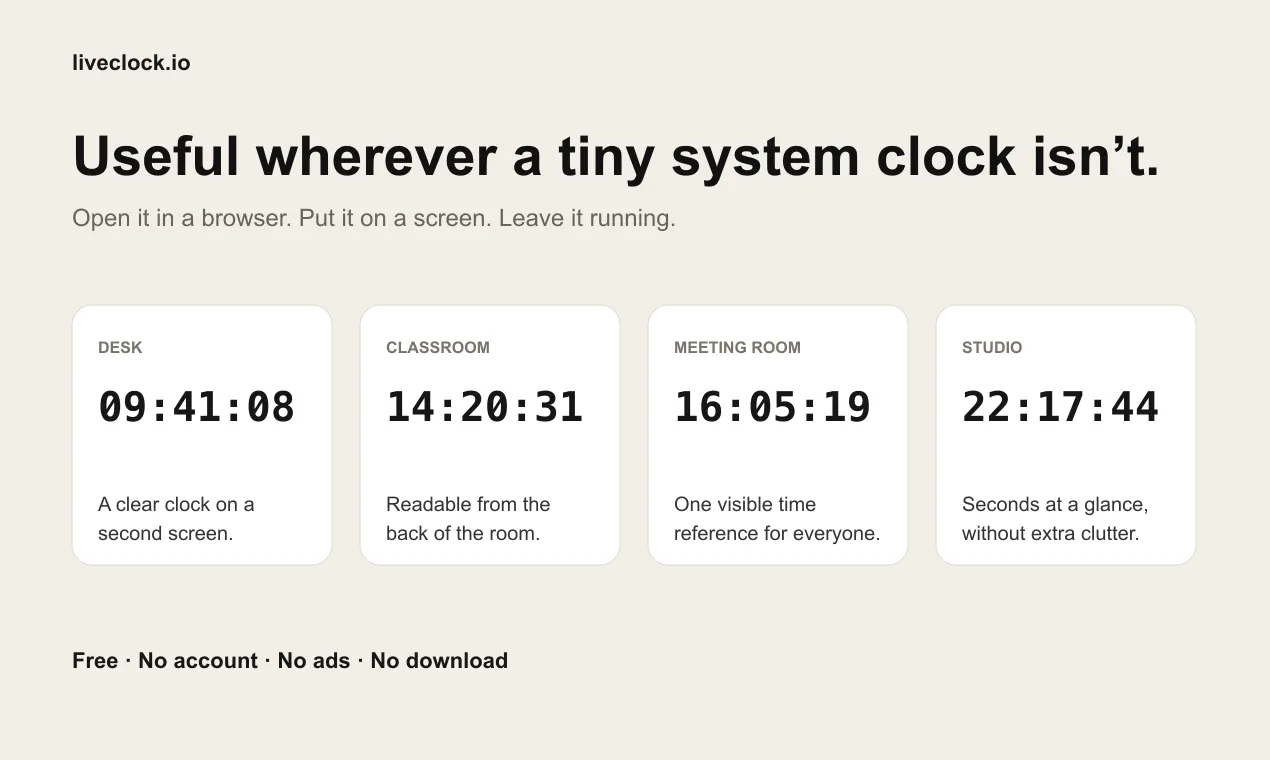 LiveClock Online screenshot