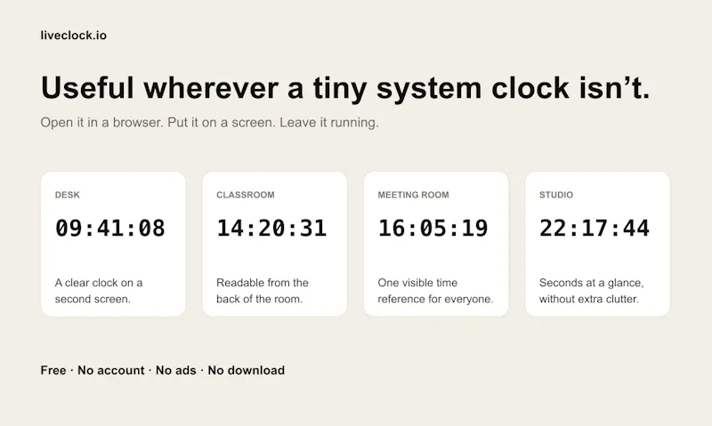 LiveClock Online screenshot 4