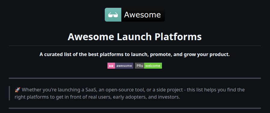 Awesome Launch Platforms gallery image