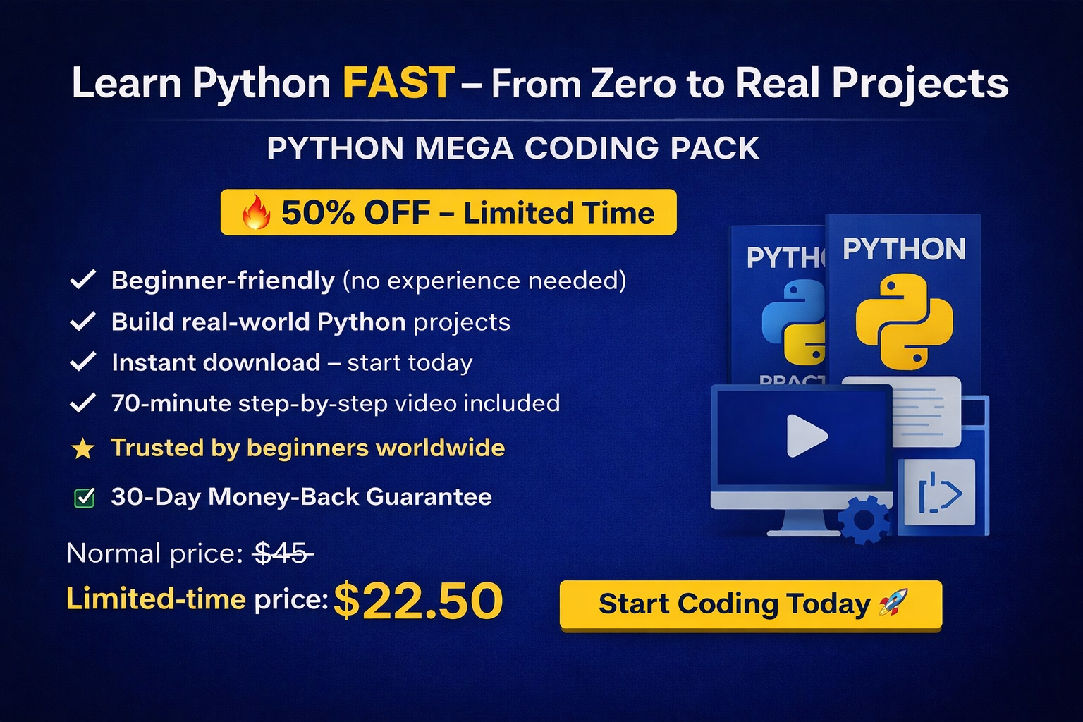 Python CodeBoost Scripts Pack - Main product screenshot demonstrating key features and user interface