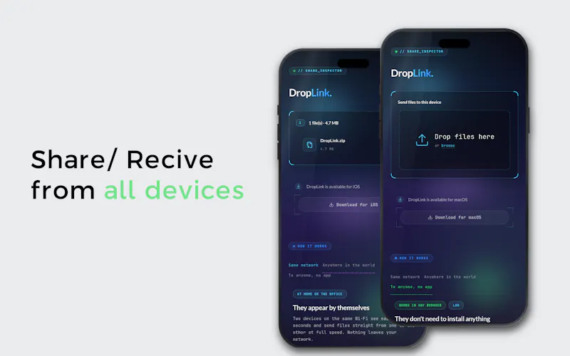 DropLink screenshot 2