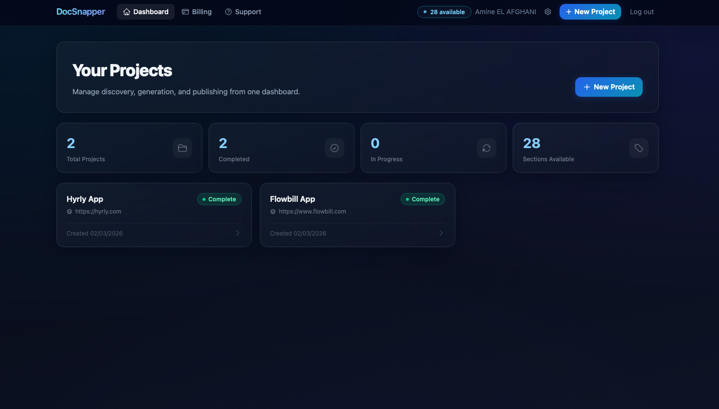 DocSnapper - Screenshot 2 showing product features and functionality