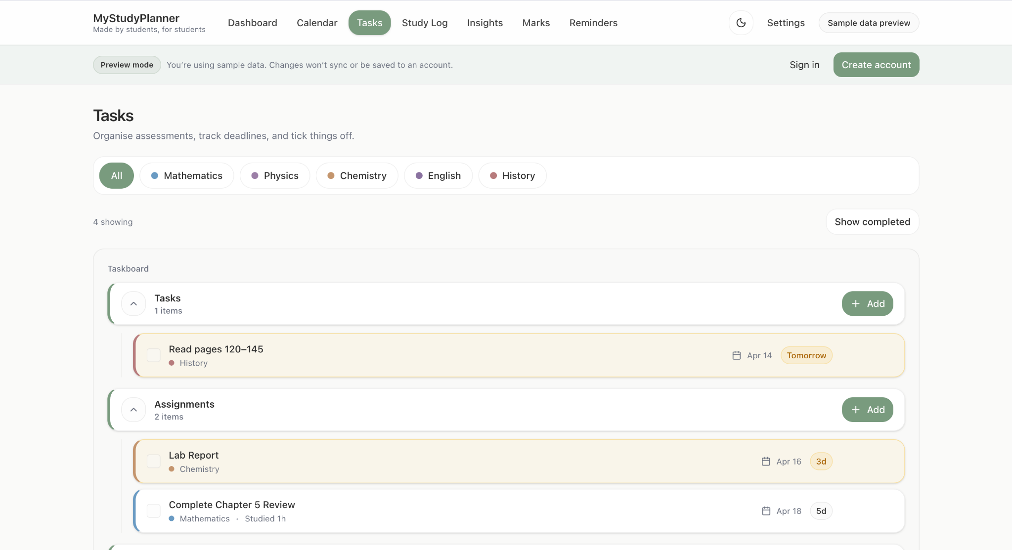 MyStudyPlanner gallery image