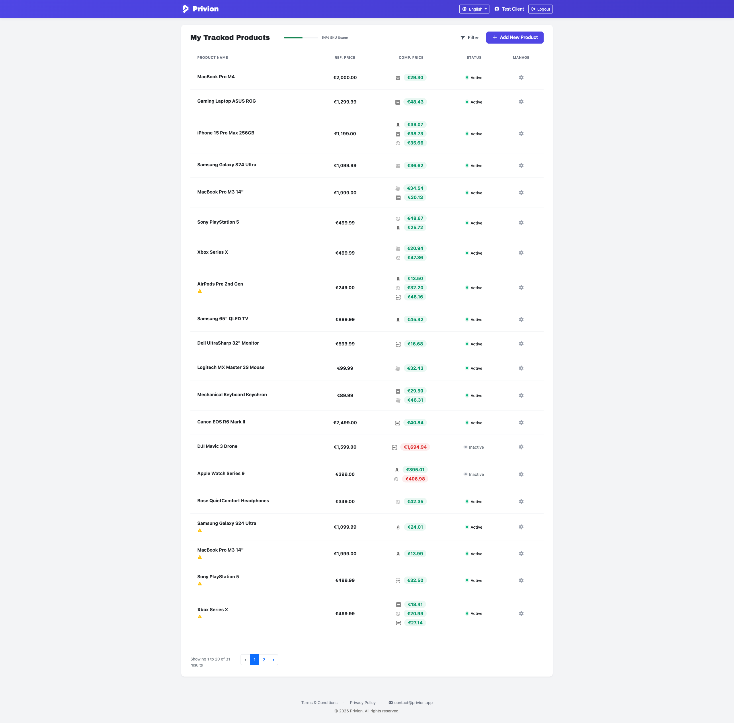 Privion - Screenshot 3 showing product features and functionality