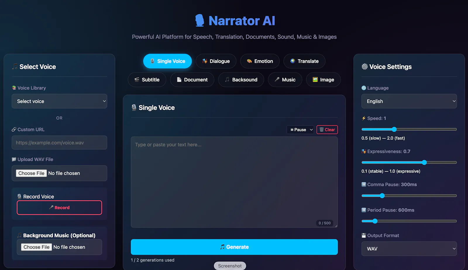 Narator AI screenshot 3