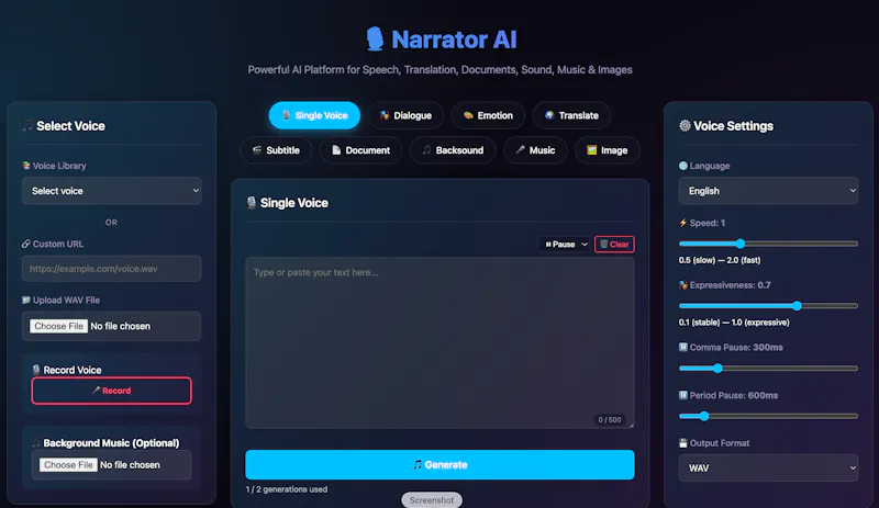 Narator AI screenshot 3