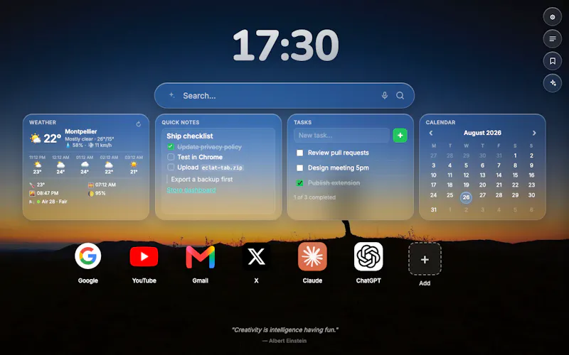 Éclat Tab screenshot 2