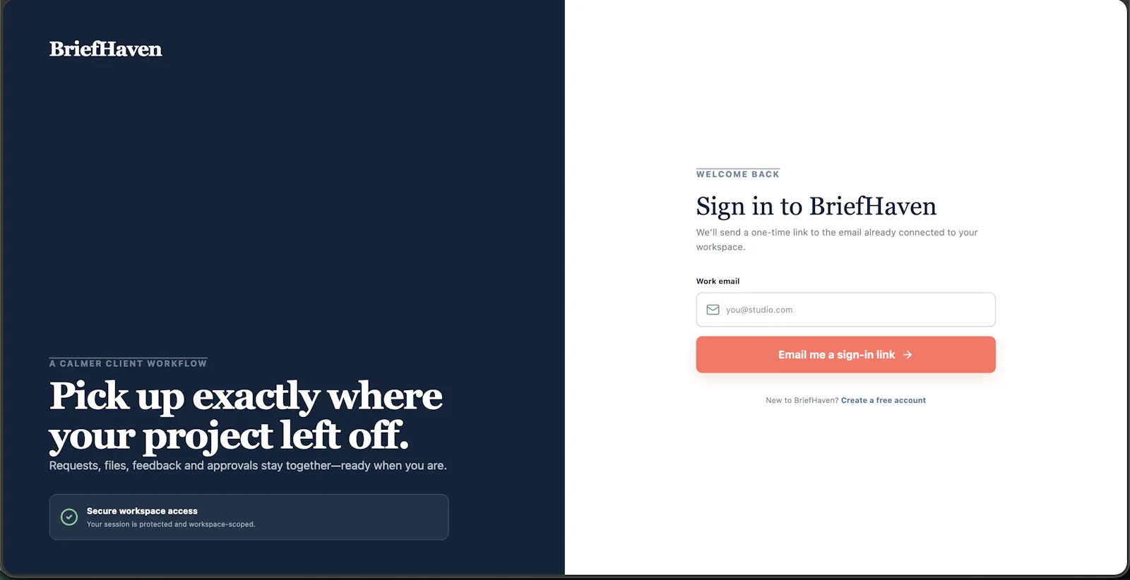 BriefHaven screenshot 1