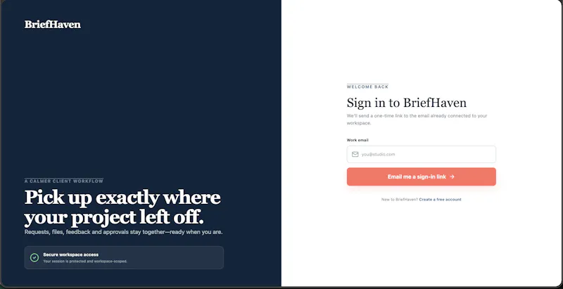 BriefHaven screenshot 1