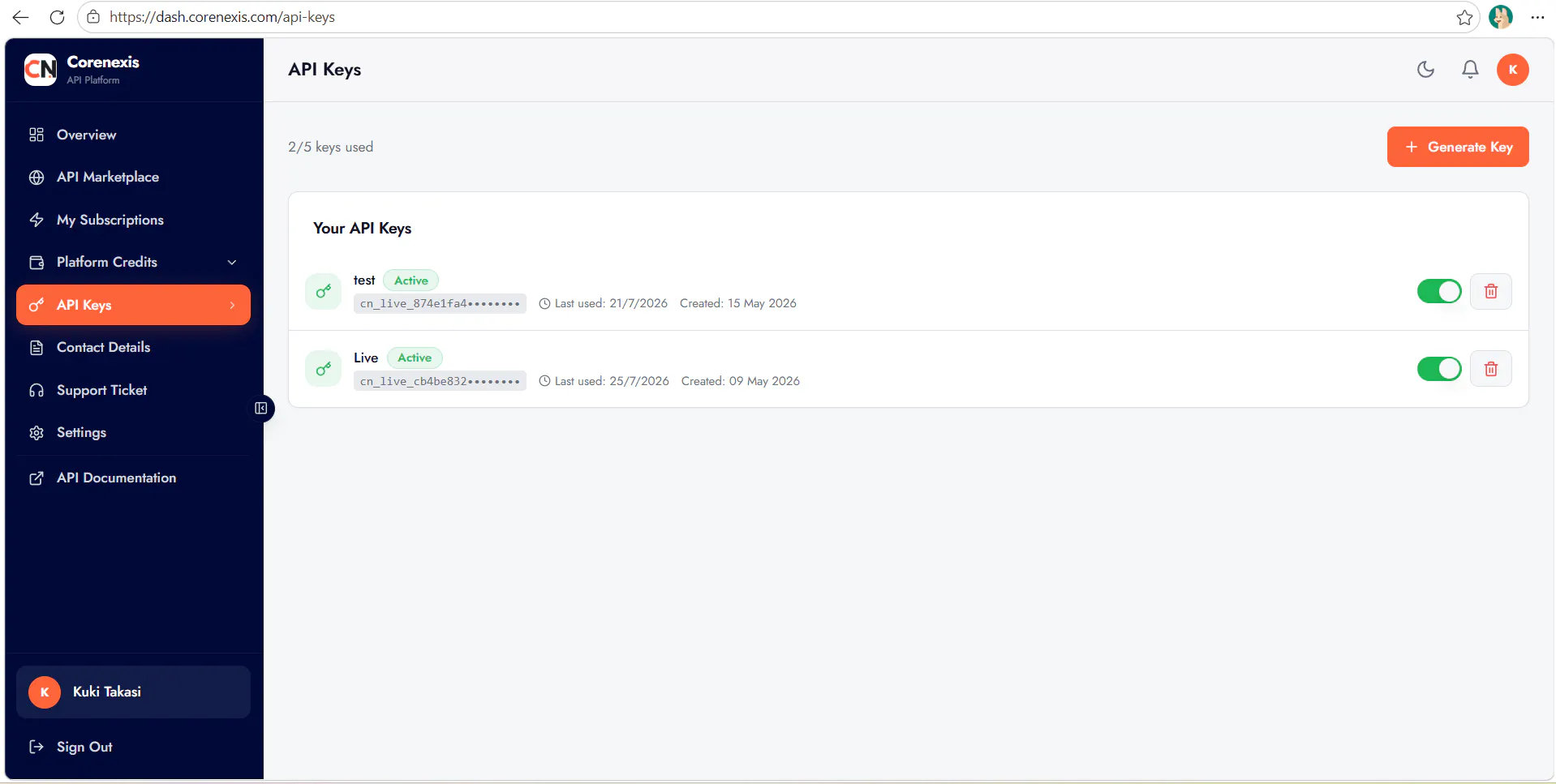 Corenexis API Platform gallery image