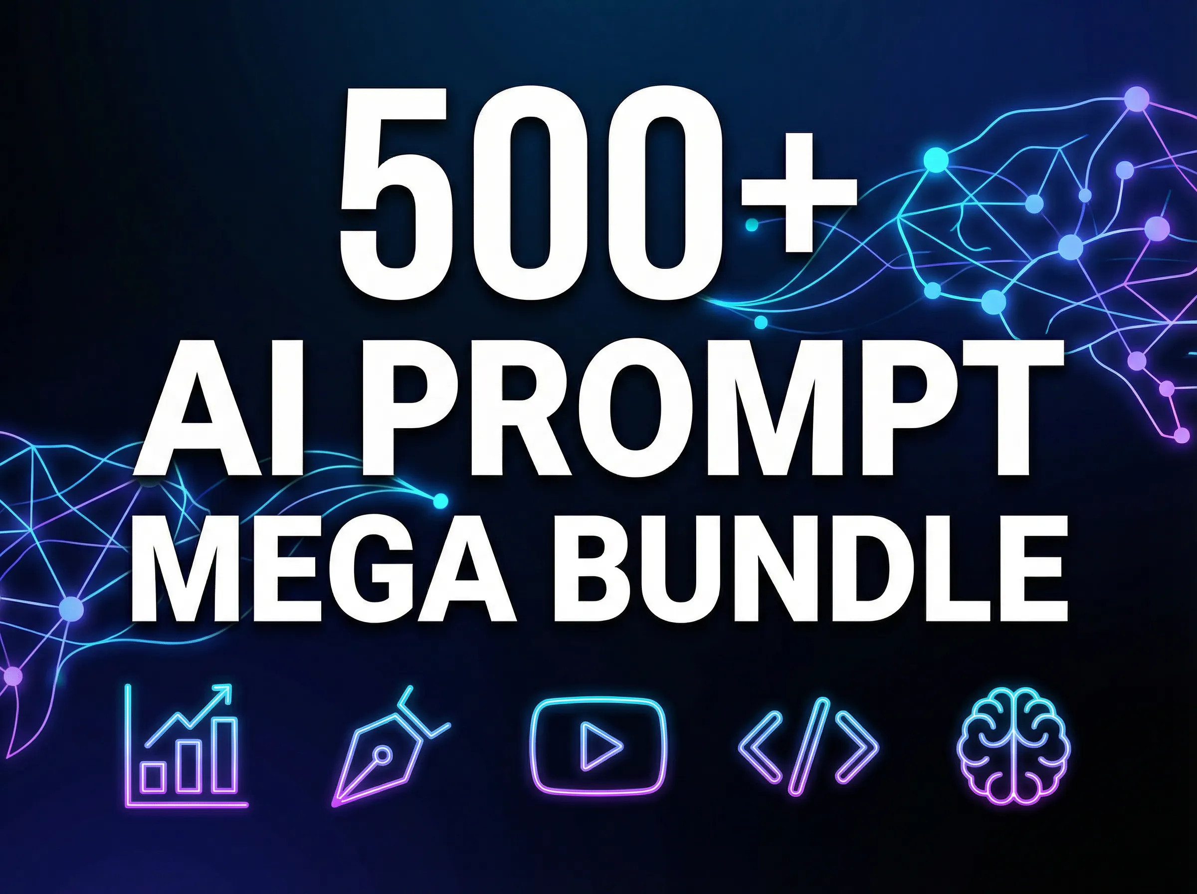 500+ AI Prompt Mega Bundle — ChatGPT product banner