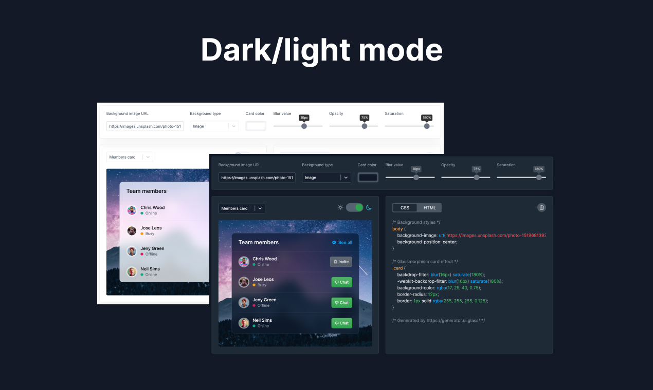 Glass UI Generator gallery image