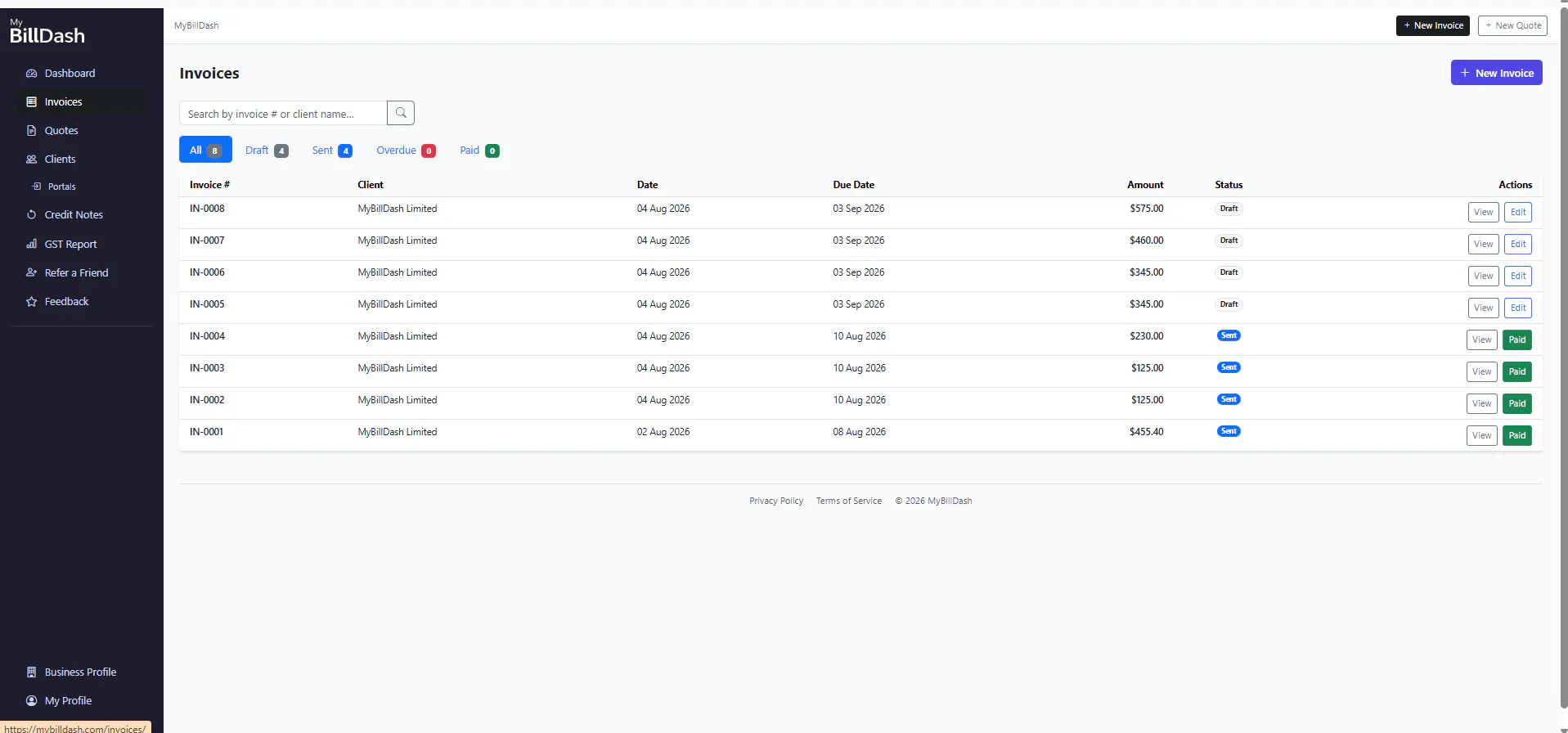 MyBillDash – Invoicing for Small Biz gallery image