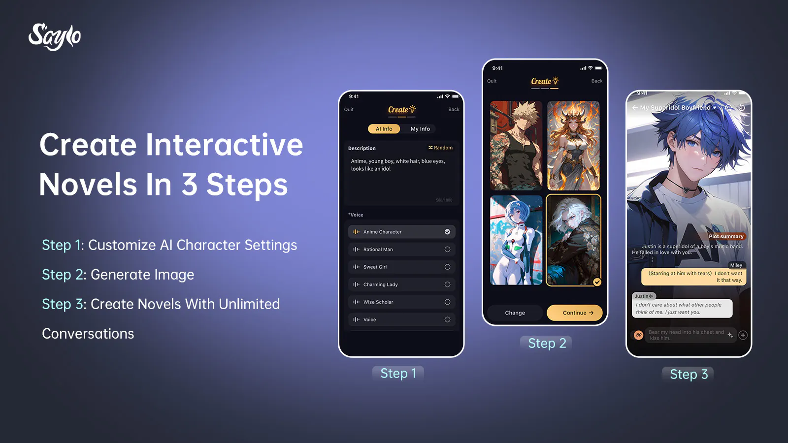Saylo AI : Interactive Story Chat gallery image