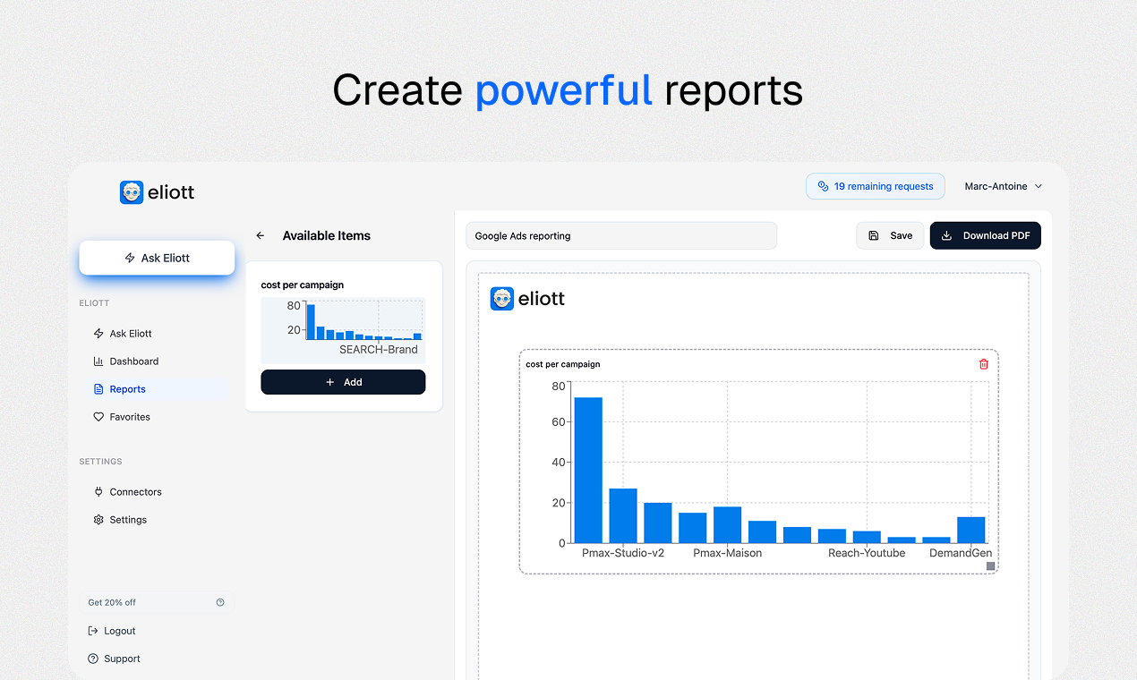 eliott - Screenshot 3 showing product features and functionality